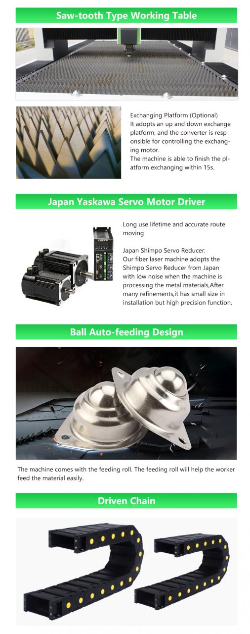 Carbon Iron Aluminum Metal Stainless Steel Cnc Fiber Laser Cutting Machine Koljärn Aluminium Metall Rostfritt stål Cnc Fiber Laserskärmaskin