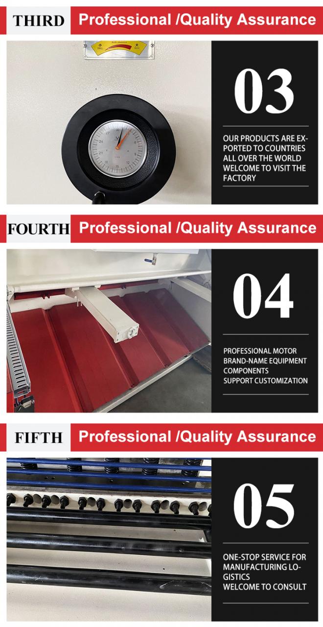 E21 8*2500 Hydraulic Cnc Guillotine Shearing Machine Steel Plate Sheet Metal Cutting E21 8*2500 Hydraulisk Cnc-giljotinklippningsmaskin Stålplåtsskärning