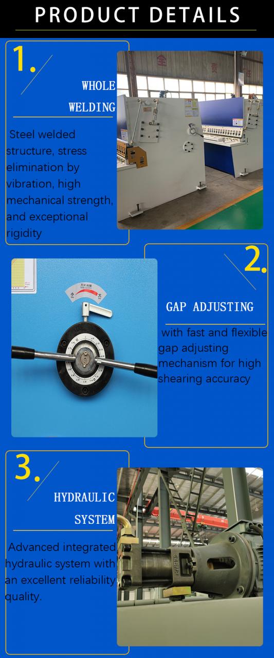 Hydraulisk giljotinskjuvmaskin Qc12y 8*6000 mm giljotin Industriell plåt Aluminium rostfritt stål skärklippning M