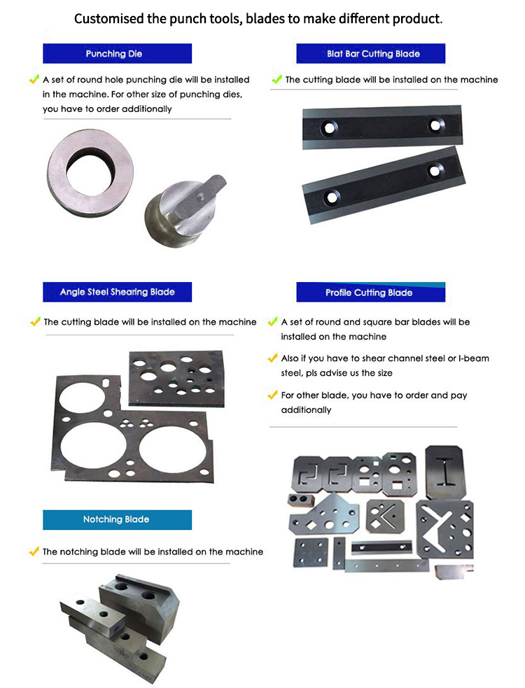 Hydraulic Ironworker 25 Ton Hand Tools Hydraulic Combined Punching And Cutting Machine Hydraulisk Ironworker 25 Ton Handverktyg Hydraulisk kombinerad stans- och skärmaskin