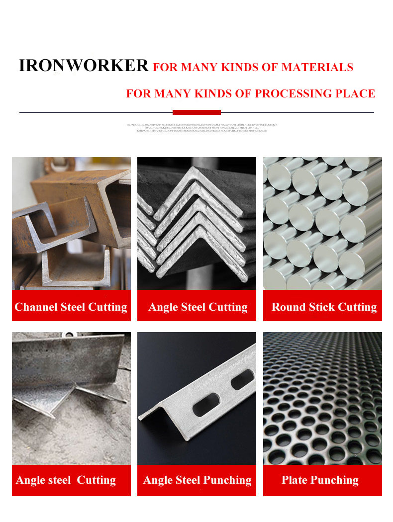 Hydraulic Ironworker 25 Ton Hand Tools Hydraulic Combined Punching And Cutting Machine Hydraulisk Ironworker 25 Ton Handverktyg Hydraulisk kombinerad stans- och skärmaskin