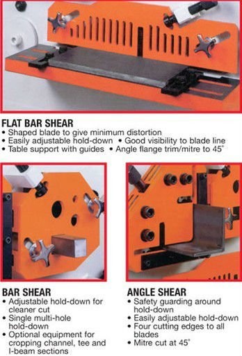 Q35y Series Multifunctional Hydraulic Iron Worker Combined Shearing And Punching Machine Q35y-serien multifunktionell hydraulisk järnarbetare kombinerad klipp- och stansmaskin